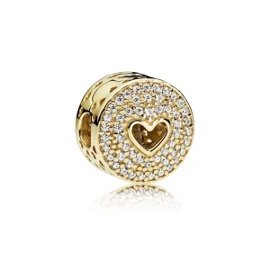 Charm PANDORA Cuore del lusso in oro (immagine per) Charm PANDORA Cuore del lusso in oro