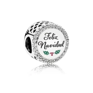 (immagine per) Charm PANDORA Feliz Navidad in argento