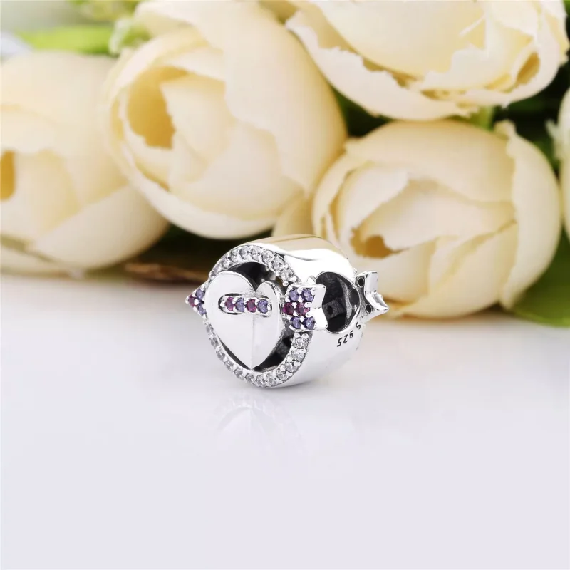 (immagine per) Charm Freccia e Cuore Scintillanti - PANDORA - Visualizza 3
