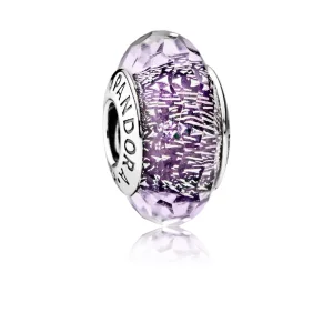 (immagine per) Charm in vetro di Murano viola scuro scintillante - PANDORA