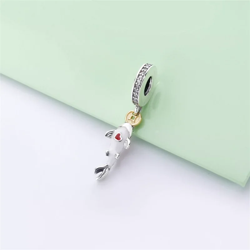 (immagine per) Charm PANDORA Buona fortuna carpa Bicolore - Visualizza 4