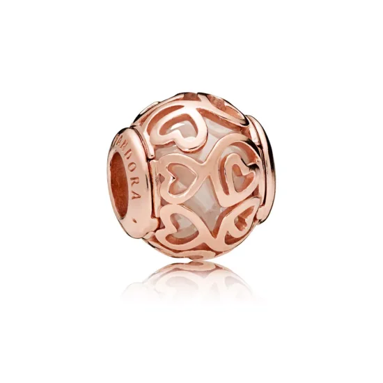 (immagine per) Charm PANDORA cuore di filigrana in PANDORA Rose