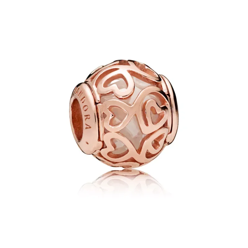 (immagine per) Charm PANDORA cuore di filigrana in PANDORA Rose