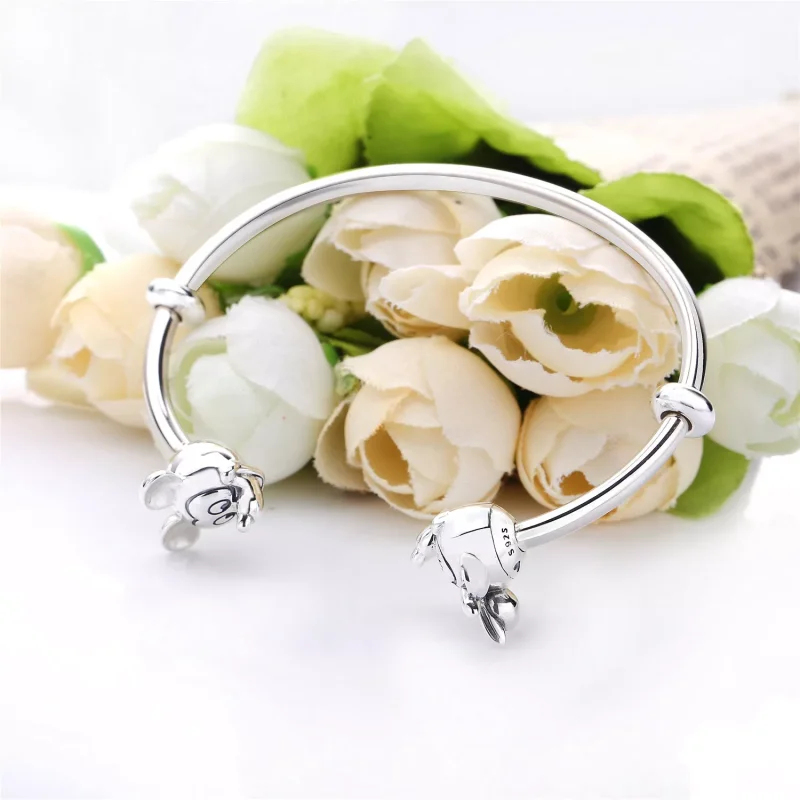 (immagine per) Disney, Bracciale Rigido Aperto Mickey Mouse & Minnie - PANDORA - Visualizza 2