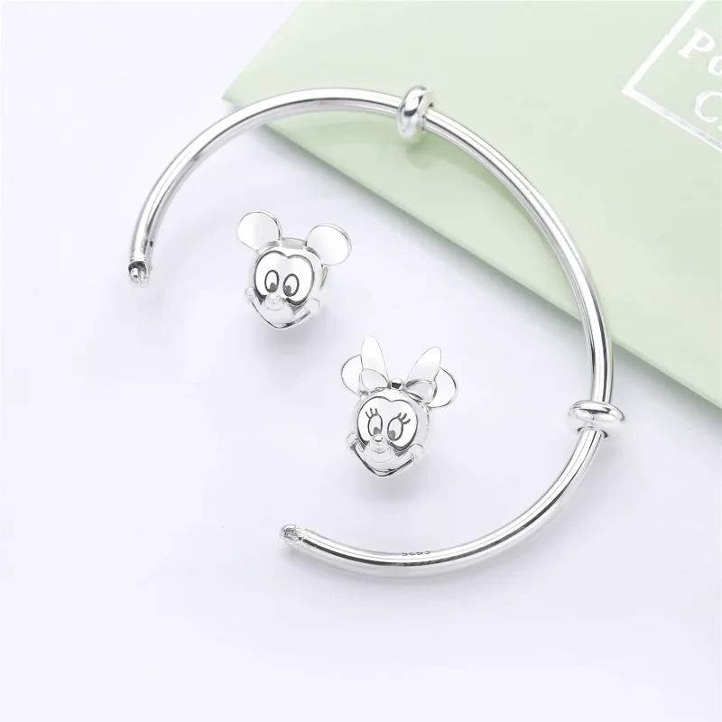 (immagine per) Disney, Bracciale Rigido Aperto Mickey Mouse & Minnie - PANDORA - Visualizza 4
