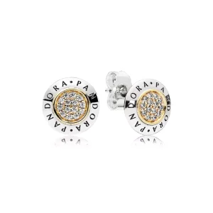 Orecchini a Lobo PANDORA Signature Bicolore (immagine per) Orecchini a Lobo PANDORA Signature Bicolore