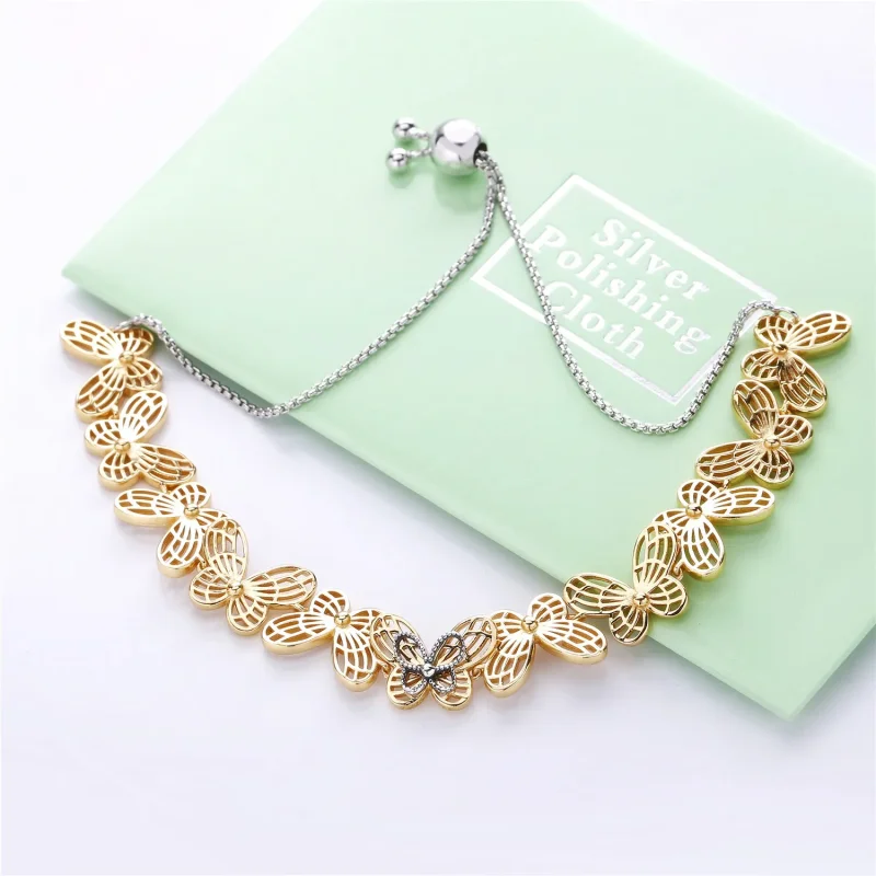 (immagine per) Bracciale con chiusura Scorrevole Farfalle - PANDORA - Visualizza 3