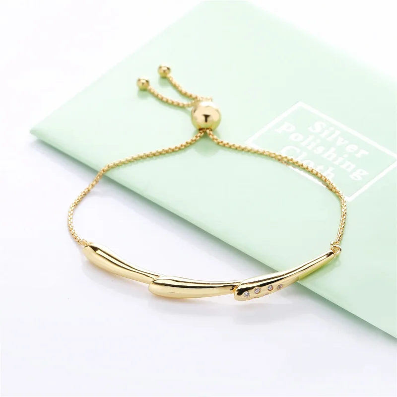 (immagine per) Bracciale con Chiusura Scorrevole placcato in Oro 18K - PANDORA - Visualizza 2