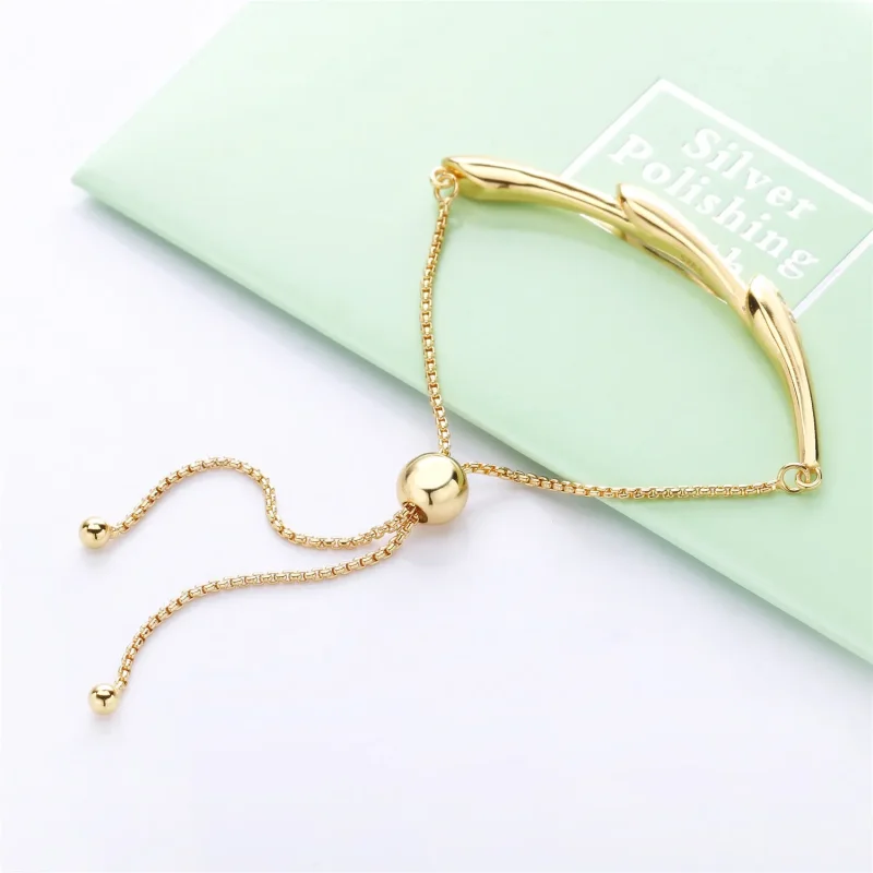 (immagine per) Bracciale con Chiusura Scorrevole placcato in Oro 18K - PANDORA - Visualizza 3