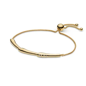Bracciale con Chiusura Scorrevole placcato in Oro 18K - PANDORA (immagine per) Bracciale con Chiusura Scorrevole placcato in Oro 18K - PANDORA