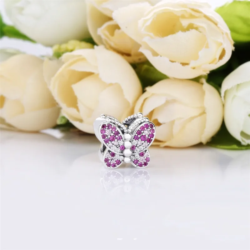 (immagine per) Charm Farfalla Rosa Scintillante - PANDORA - Visualizza 2