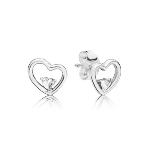 (immagine per) Orecchini a lobo Cuore d’Amore Asimmetrici Luminosi - PANDORA