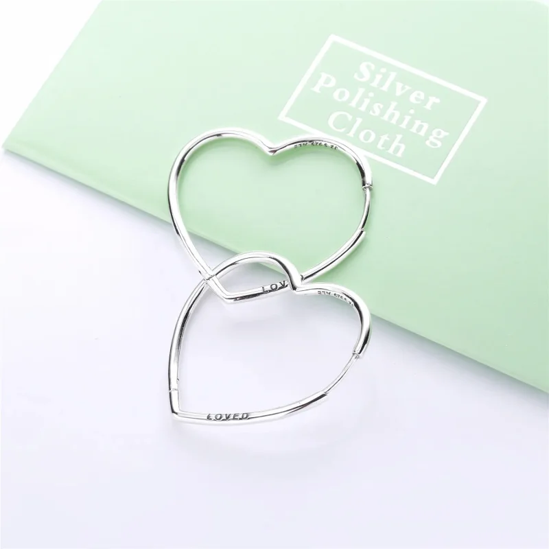 (immagine per) Orecchini Cuore d’Amore Asimmetrici - PANDORA - Visualizza 3