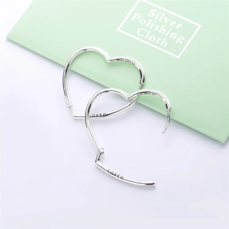 (immagine per) Orecchini Cuore d’Amore Asimmetrici - PANDORA - Visualizza 4