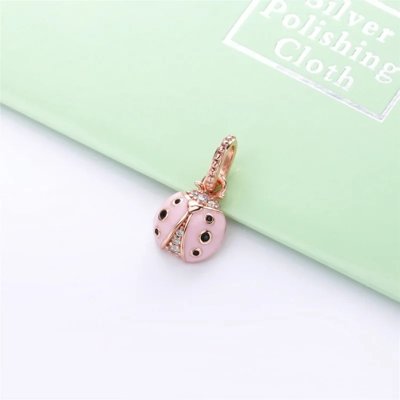 (immagine per) Pendente Coccinella Rosa Portafortuna - PANDORA - Visualizza 2