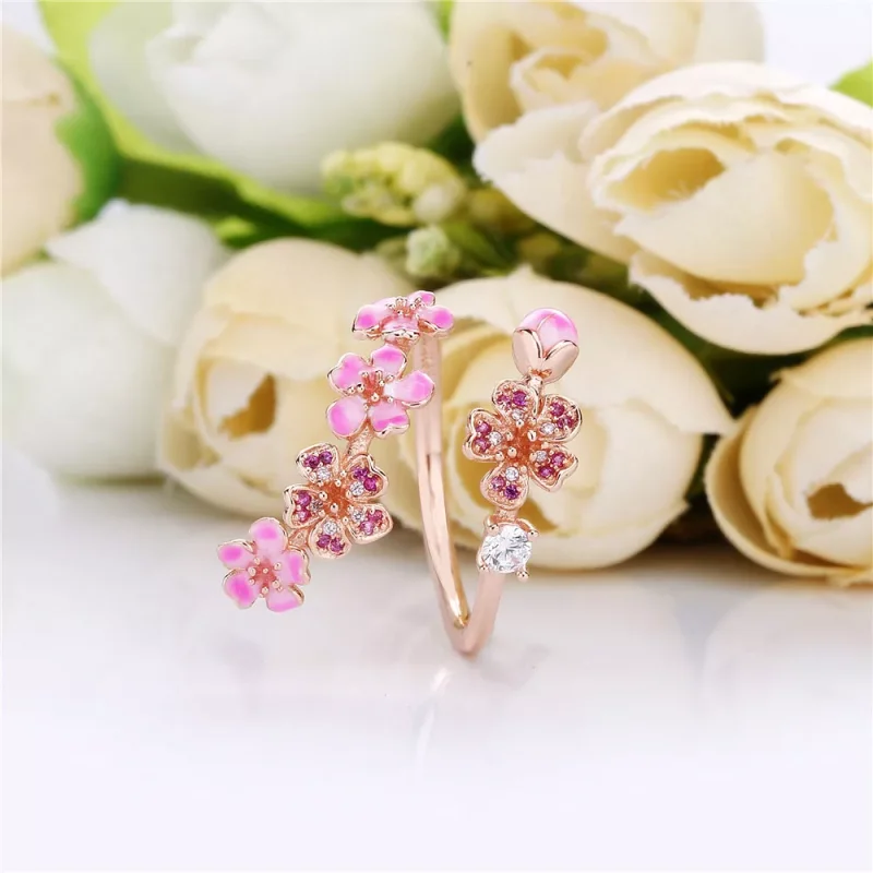 (immagine per) Anello PANDORA Fiore di pesco in fiore 188088NCCMX - Visualizza 2
