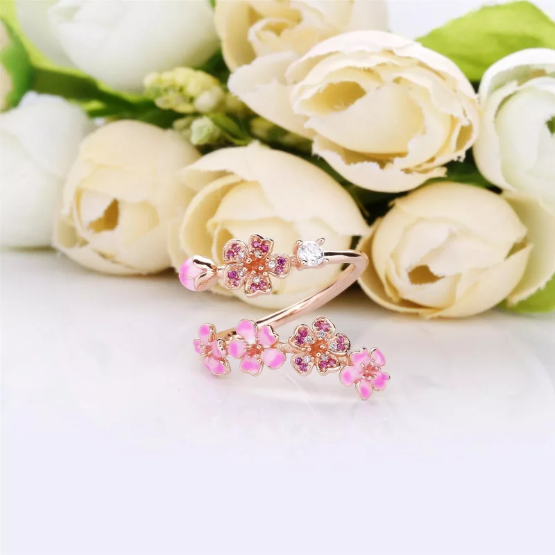 (immagine per) Anello PANDORA Fiore di pesco in fiore 188088NCCMX - Visualizza 3