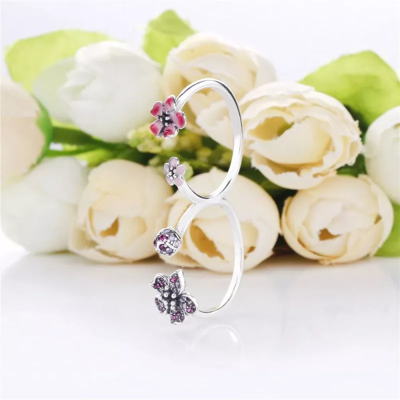 (immagine per) Anello PANDORA Fiori di fiori di pesco 198091NCCMX - Visualizza 3