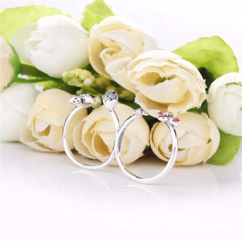 (immagine per) Anello PANDORA Fiori di fiori di pesco 198091NCCMX - Visualizza 4