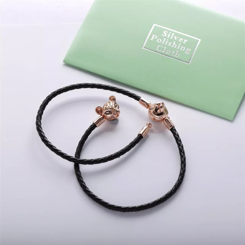(immagine per) Bracciale PANDORA in pelle nera intrecciata 588053CBK-S - Visualizza 2