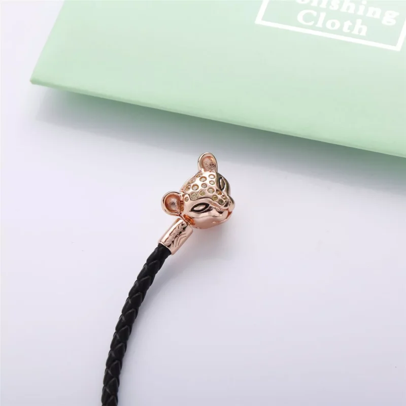 (immagine per) Bracciale PANDORA in pelle nera intrecciata 588053CBK-S - Visualizza 3