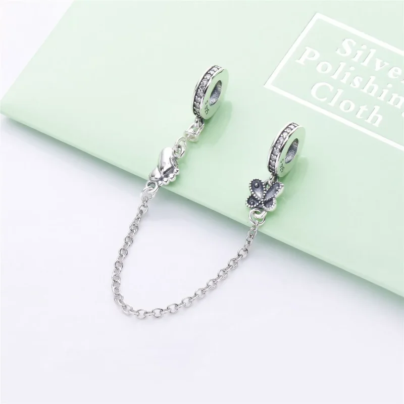 (immagine per) Catena di Sicurezza PANDORA Farfalle Luminose 797865CZ - Visualizza 2