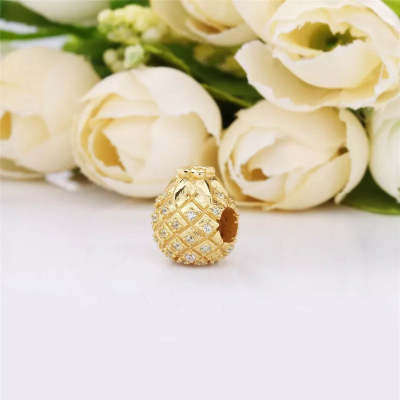 (immagine per) Charm PANDORA Ananas d'Oro 767904CCZ - Visualizza 3