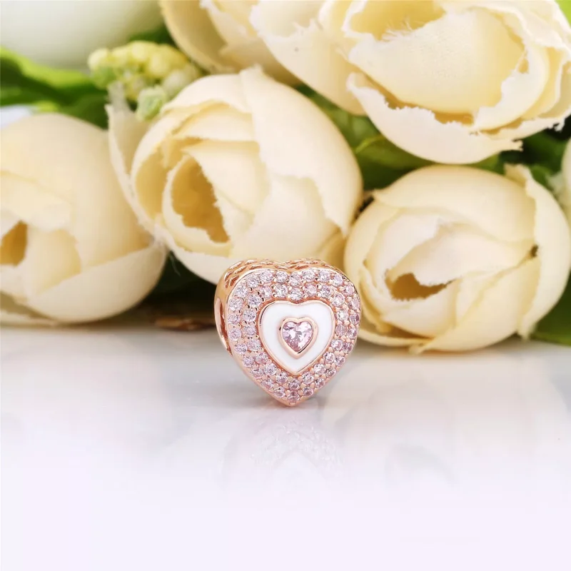 (immagine per) Charm PANDORA Cuore nel Cuore 788097NPR - Visualizza 2