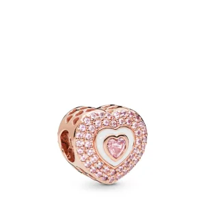 Charm PANDORA Cuore nel Cuore 788097NPR (immagine per) Charm PANDORA Cuore nel Cuore 788097NPR