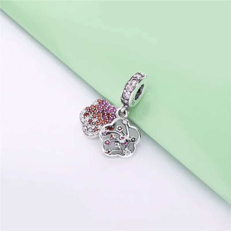 (immagine per) Charm pendente PANDORA Pavé Fiore di Fiore di Pesca 798112NCCMX - Visualizza 2