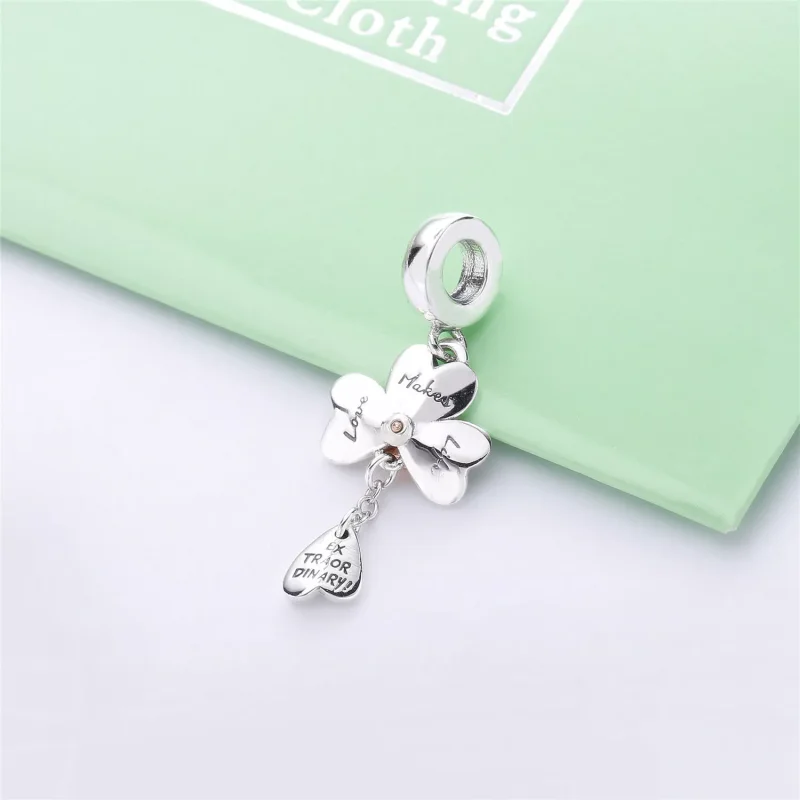 (immagine per) Charm Pendente PANDORA Quadrifoglio & Coccinella 787877 - Visualizza 3
