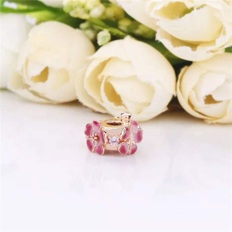 (immagine per) Clip PANDORA Fiore di pesco in fiore 788099CZ - Visualizza 3