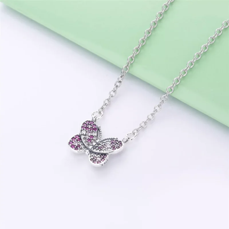 (immagine per) Collana PANDORA Farfalla Rosa Scintillante 397931NCCMX-50 - Visualizza 2