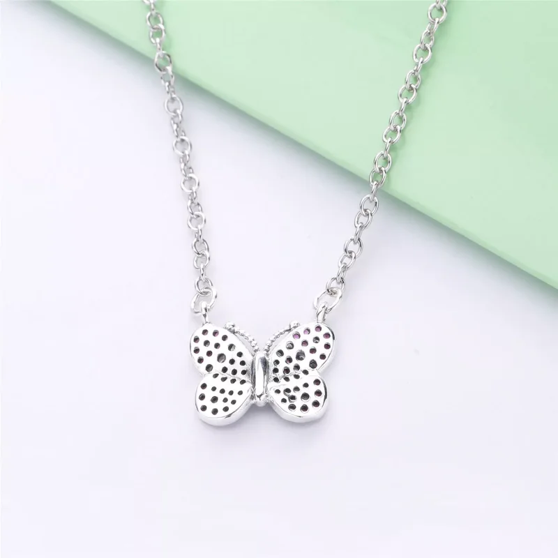 (immagine per) Collana PANDORA Farfalla Rosa Scintillante 397931NCCMX-50 - Visualizza 3