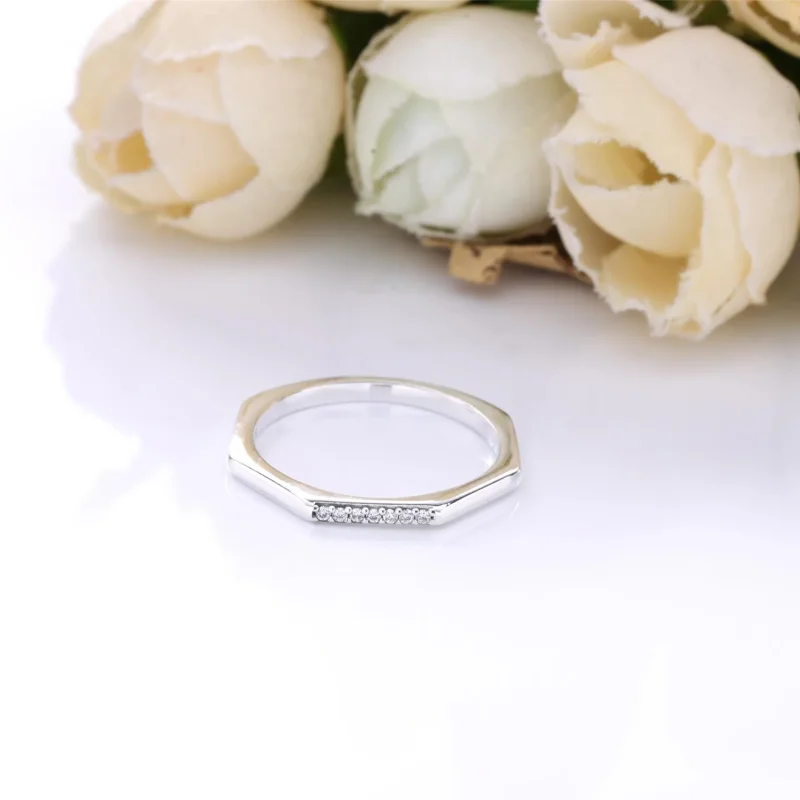 (immagine per) Anello PANDORA Linea Sfaccettata 198343CZ - Visualizza 3