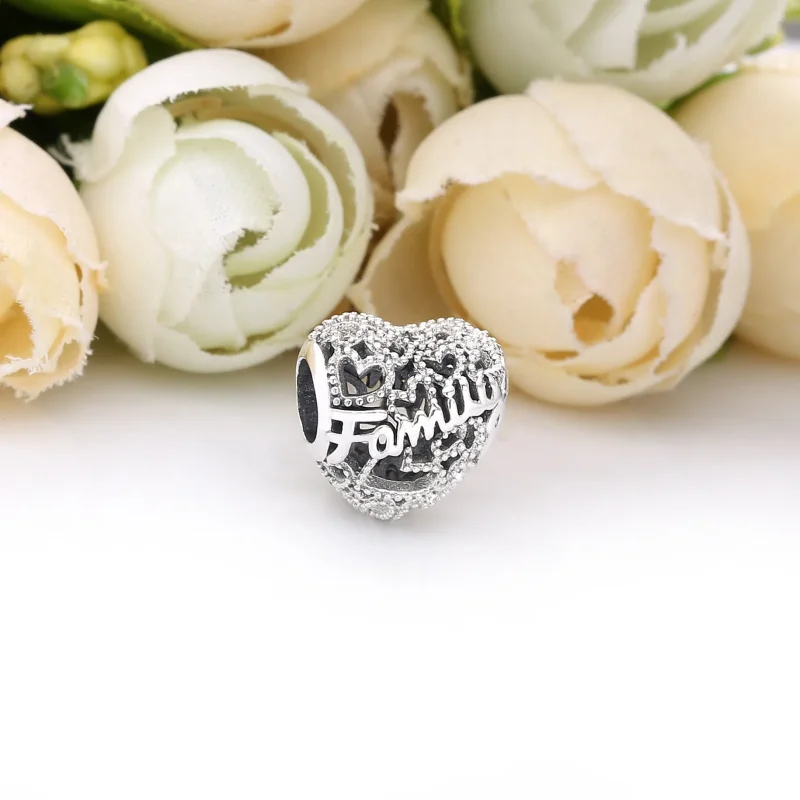 (immagine per) Charm PANDORA Cuore della Famiglia 798571C00 - Visualizza 2
