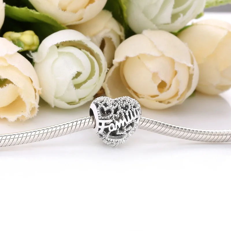 (immagine per) Charm PANDORA Cuore della Famiglia 798571C00 - Visualizza 3