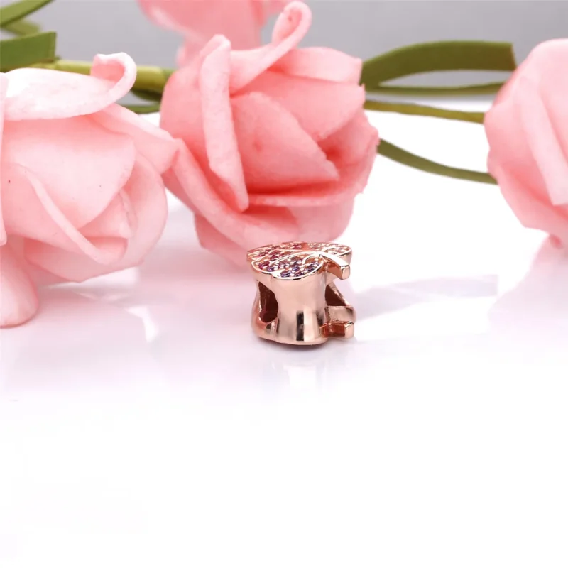 (immagine per) Charm PANDORA Foglia Scintillante in Pavé 788322NPMMX - Visualizza 4