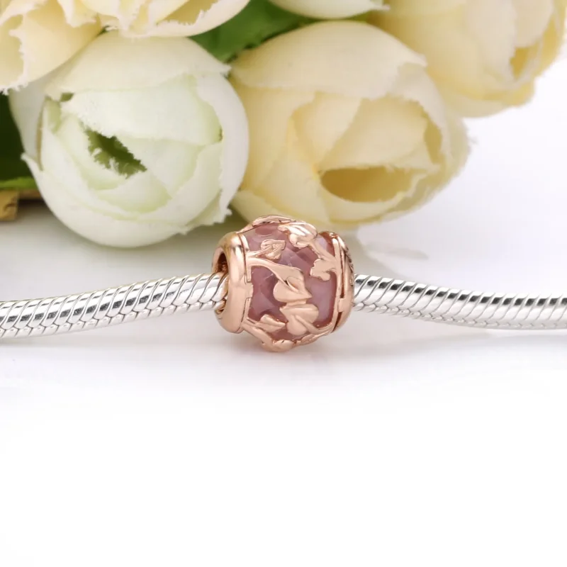 (immagine per) Charm PANDORA Foglie Rosa 788238SSP - Visualizza 4