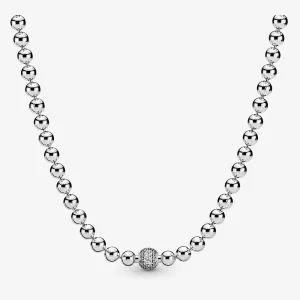 (immagine per) Collana PANDORA Sfere Luminose e Pavè 398565C01