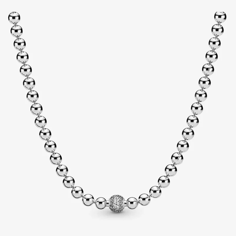(immagine per) Collana PANDORA Sfere Luminose e Pavè 398565C01