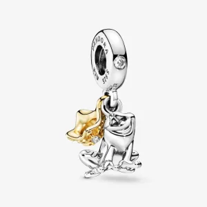 (immagine per) Disney, Charm pendente PANDORA Shine principessa Tiana Frog Prince 768235CZ