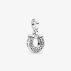 (immagine per) Mini Charm pendente PANDORA Il mio ferro di cavallo portafortuna 798379CZ
