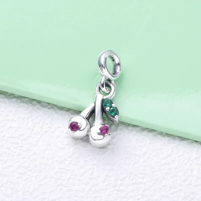 (immagine per) Mini Charm pendente PANDORA Le mie ciliegie 798371NCC - Visualizza 2