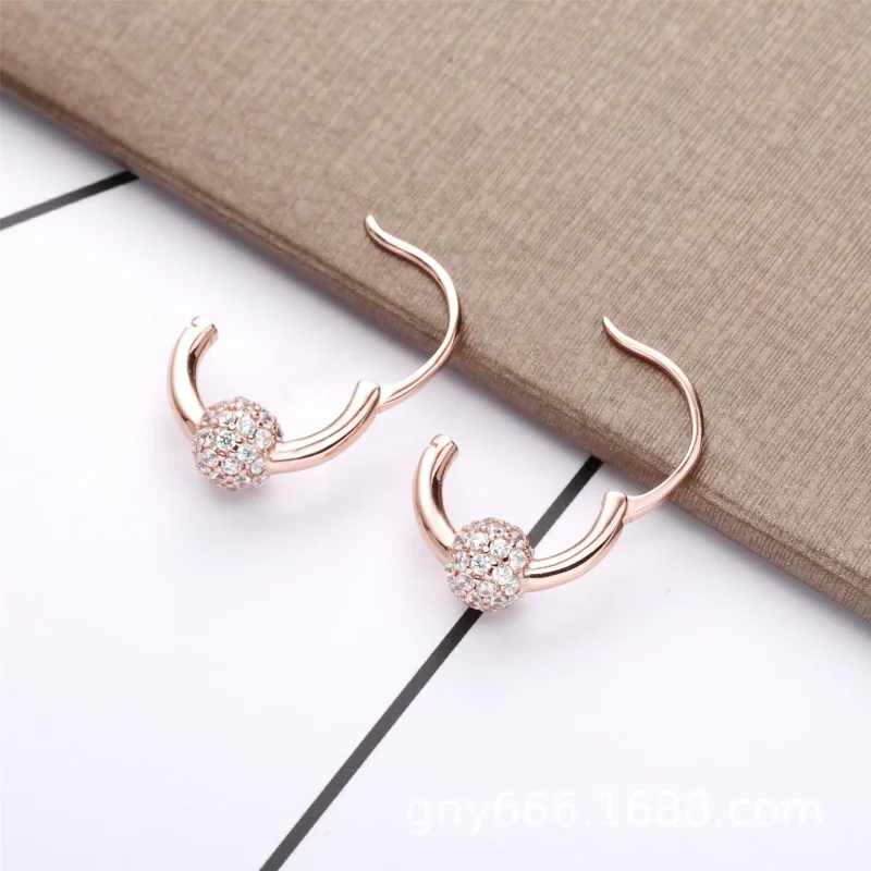 (immagine per) Orecchini a Cerchio PANDORA Sfere Luminose e Pavè 288294CZ - Visualizza 3