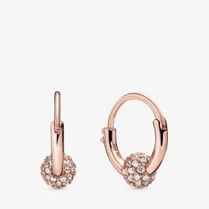 Orecchini a Cerchio PANDORA Sfere Luminose e Pavè 288294CZ (immagine per) Orecchini a Cerchio PANDORA Sfere Luminose e Pavè 288294CZ