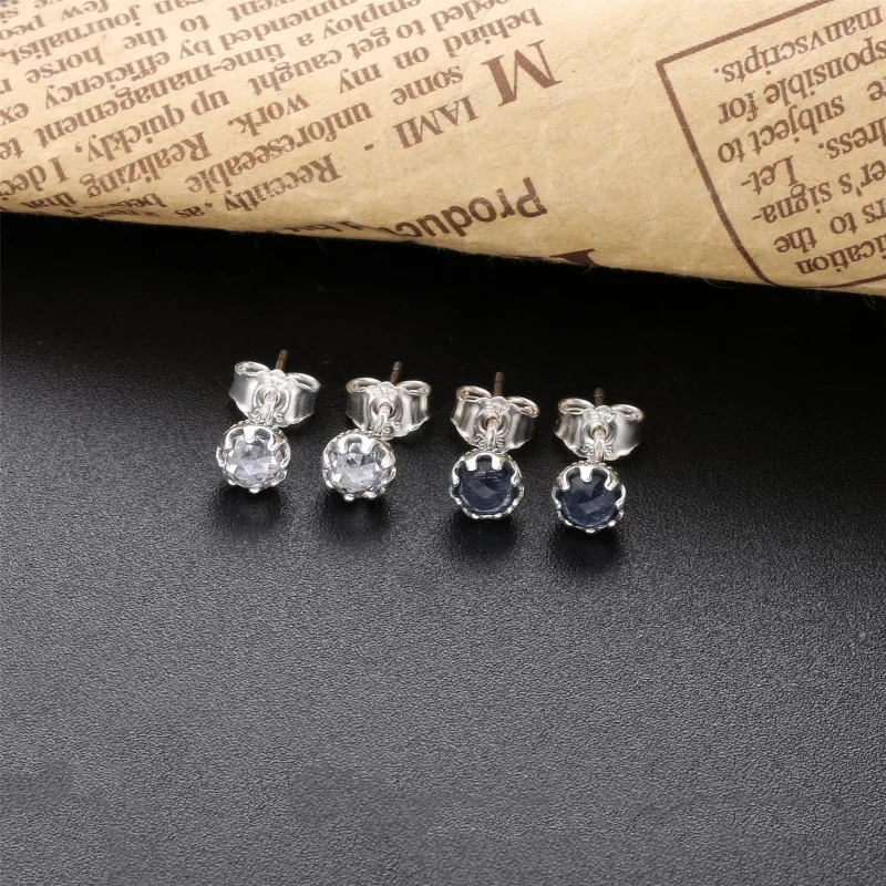 (immagine per) Orecchini a Lobo PANDORA Corone Blu Scintillanti 298311NMB - Visualizza 2
