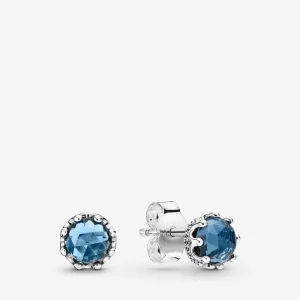 (immagine per) Orecchini a Lobo PANDORA Corone Blu Scintillanti 298311NMB