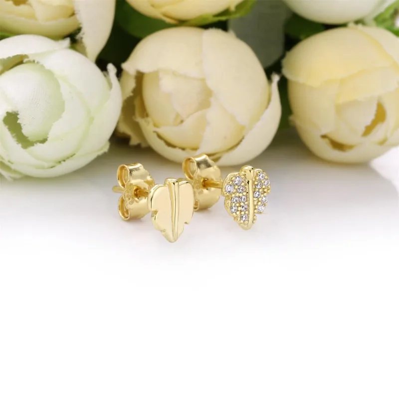 (immagine per) Orecchini a lobo PANDORA Shine Foglia splendente e scintillante 268334CZ - Visualizza 2