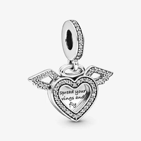 (immagine per) Charm pendente Cuore e ali d’angelo - 798485C01